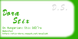 dora stix business card